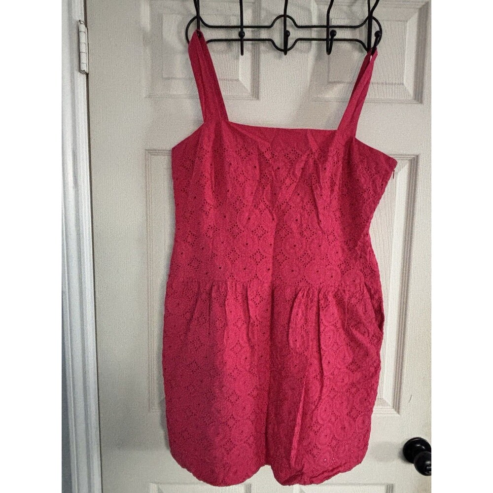 Apostrophe Eyelet‎ Tank Top Pink Cotton Sleeveless Blouse Womens 16